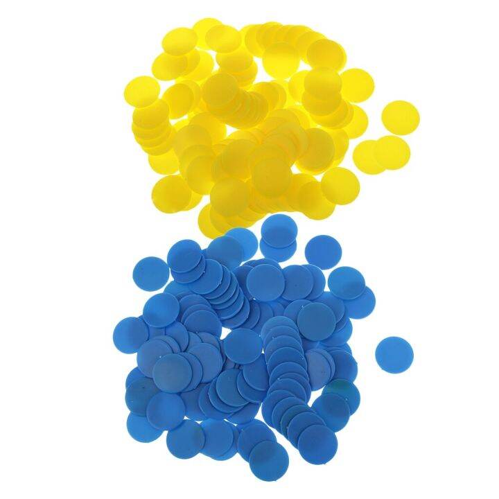 200x-plastic-counters-game-chip-currency-board-game-teaching-toy-yellow-blue