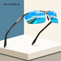 VEITHDIA Aluminum Magnesium Sport Sunglasses Polarized Men Coating Mirror Driving Sun Glasses oculos Male Eyewear Accessories