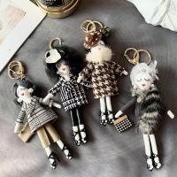 Real Mink Fur Keychain Bag Pompom Bag Charm KeyRing Luxury Car Jewelry Pendant Key Chains