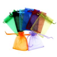 【LZ】✑✥✉  Bolsas de presente em organza com 10 unidades (13x18cm) bolsa transparente em fio de neve saco de presente com cordão bolsas para joias embalagens festas de casamento sacos de presente