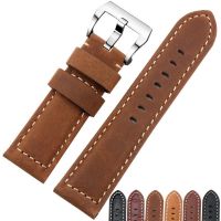 ▶★◀ Suitable for Panerai watch strap genuine leather mens strap Crazy Horse leather watch strap PANERAI strap accessories free tools