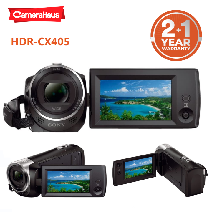 HDRCX405 Sony HandyCam with 30x Zeiss Lens, 26.8mm wideangle ZEISS