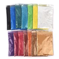 50g Natural Mineral Mica Powder อีพ็อกซี่เรซิ่น Pigments Pearlescent ผงโฮโลแกรมเล็บ Glitter ตกแต่งสบู่สีย้อม-Cugek