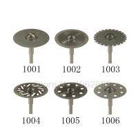 แผ่นตัดเพชร12ชิ้นแผ่น1ชิ้น Mandrel ทันตกรรมบางเฉียบสองด้านสำหรับการแยกขัดเซรามิกมงกุฎพลาสเตอร์หยก