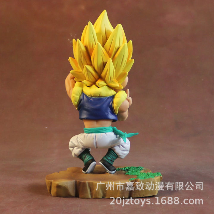 โมเดลดราก้อนบอล-ฟิกเกอร์-โกเท็น-ดราก้อนบอล-model-dragon-ball-figure-gotenks-ผมทอง-14-16-5cm-1-ของสะสม-ของเล่น-ของเล่นถูกๆ-ของเล่นเด็ก