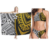 Hycool Wholesale Polynesian Tribal Clothing Summer Women Beachwear Pareo Hawaiian Lavalava Sarong Plus Size Beach Cover-Up Lady