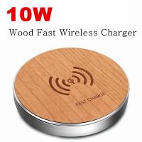 Wooden Fast Qi Wireless Charger for iPhone 11 12 Pro Max XS 10W Smart fast Charging for Samsung Huawei P30 Xiaomi Smartphone Car Chargers