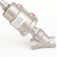 1/2" 3/4" 1" BSPT Female 304 Stainless Actuated Pneumatic Angle Seat Steam Valve With New-Type Stainless Head