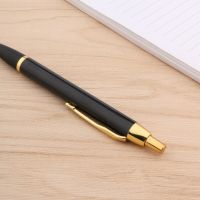 ปากกาหมึกสำนักงานนักเรียนธุรกิจสีดำปากกาลูกลื่นปากกาโลหะกด Y06แบบคลาสสิกอุปกรณ์เครื่องเขียนสำหรับโรงเรียน