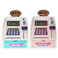 《Huahua grocery》รหัสผ่านอิเล็กทรอนิกส์ลายนิ้วมือประหยัดเงินกล่องเหรียญประหยัด ATM ธนาคารตู้เซฟของเล่นเด็กเงินฝากอัตโนมัติธนบัตรประหยัดเงินเงินและธนาคาร