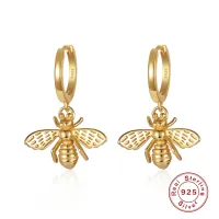 [COD] Fashion Earring Gold/Silver Color Available Wear Jewelry Honeybee Drop