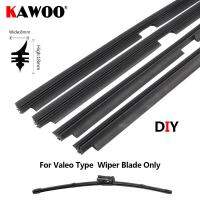 ZZOOI KAWOO Car Vehicle Insert Natural Rubber strips For Valeo Type Beam Wiper Blade (Refill) 14"16"17"18"19"20"21"22"24"26"28" 1pcs