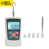 Smart Sensor เครื่องวัดแรงดึงแบบพกพา,500N/ 50Kg/110Lb/ 1760Oz เครื่องวัดแรงดึงแบบกดเครื่องวัดกำลังไฟพื้นหลังแบบเปิดปิดอัตโนมัติพร้อมหัวยึด6หัวเคสจัดเก็บไฟปิดอัตโนมัติ