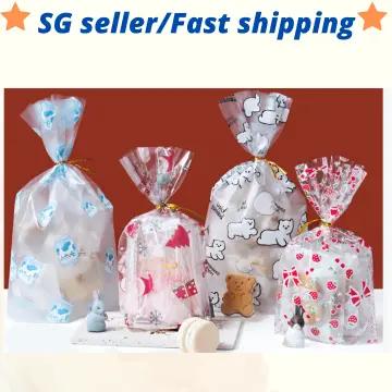 Small Clear Gift Bags with Ties 50 piece