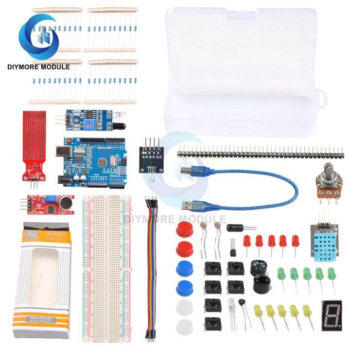 Starter Kit for Arduino R3 Breadboard Basic simple learning kit, sound ...