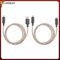 UMMEAX 1M รถ ชาร์จเร็ว 66W 100W ครับ ไฟหายใจ สาย USB Type-C สายเรืองแสง สายเคเบิลข้อมูล6A RGB