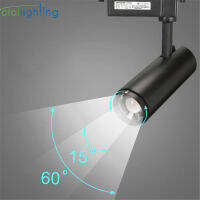 Modern Zoom led Track Lights Rail Mounted cob Spotlights Black Adjustable Focus Ceilin Light Spotlight Industrial Lamp