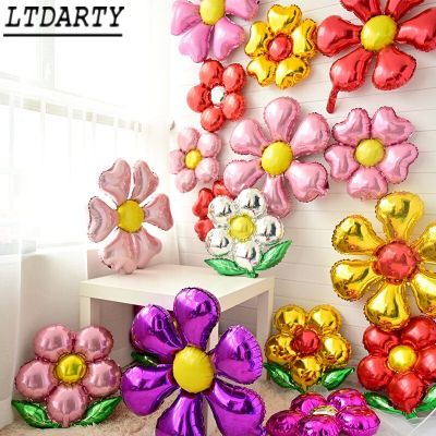 2pcs Flower aluminum foil balloon leaf flower balloon birthday party wedding decoration party supplies globos baby shower toy Balloons
