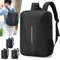 Black PC Hard Shell Bag Leisure Commuting Waterproof Lightweight Business Backpack Men 39;s Backpack Anti-theft Lock Computer Bag