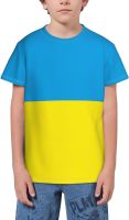 Ukrainian Ukraine Flag T- Shirt Short Novelty for Boys and Girl