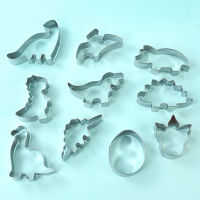 4/10pcs ไดโนเสาร์ Cookie Cutters แม่พิมพ์สแตนเลส Dino บิสกิตแม่พิมพ์เบเกอรี่เครื่องมือสำหรับ Baby Shower Birthday PARTY เค้ก ...-gnxfnxfhnxfnxff