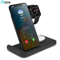 ZZOOI 3 in 1 Charging Dock Station For iPhone 14 13 12 11 XS XR X 8 AirPods Pro iWatch 15W Fast Wireless Charger For Apple Watch 8 7 6