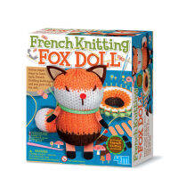 4M French Knitting Fox Doll ชุดของเล่น ถักตุ๊กตาหมาป่า พร้อมอุปกรณ์การเล่นอื่นๆ ของเล่นเสริมทักษะ การประดิษฐ์