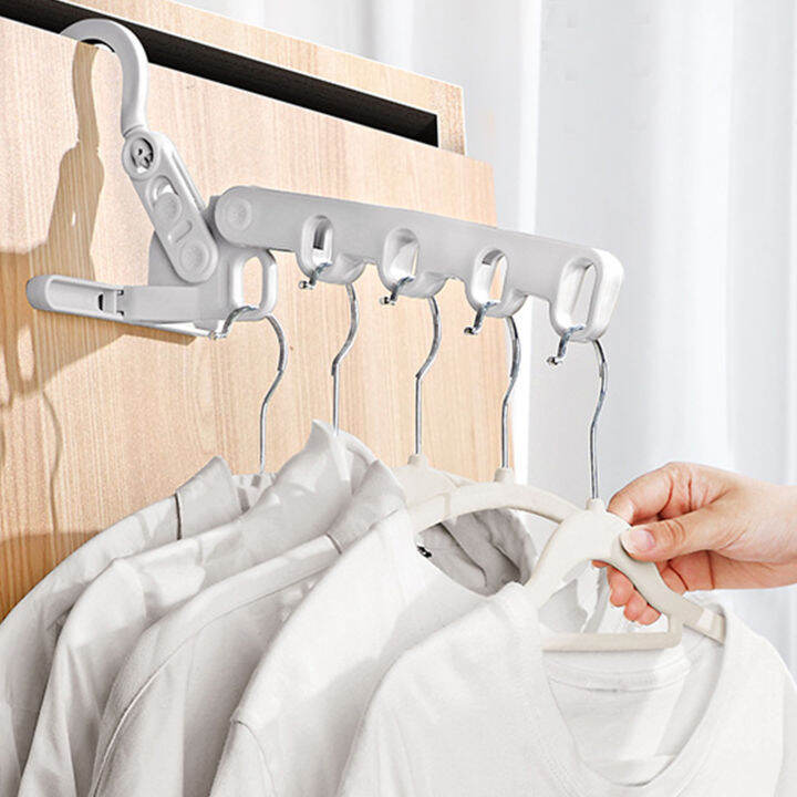 Over The Door Folding Clothes Drying Rack Laundry Room Hanging Rack