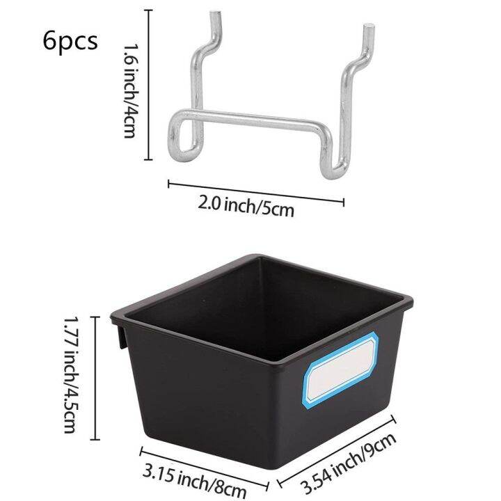 bqgbg63511ชุดโต๊ะทำงานในโรงรถ1-6ชุดเครื่องมืออุปกรณ์เสริมที่แขวนสิ่งของกล่องหมุดและป้ายถัง-pegboard