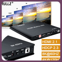 2.1 HDMI 8K 60HZ 4X2 Matrix 4K 120Hz ตัวแยก HDMI 4K HZ จอแสดงผลคู่แบบ4 In 2 Out สำหรับ PS4 PS5 Xbox คอมพิวเตอร์พีซีไปยังทีวีโปรเจคเตอร์