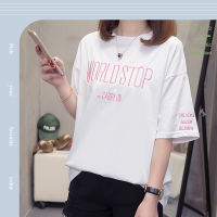 QKKshop เสื้อคอกลมลายอักษร?สลับด้านสุดสวยคลูมาก?น่ารักใส่สบายไม่ต้องกลัวซ้ำใคร☄️