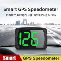 2023 Original Universal รถ G-PS HUD 5V หัวต่อ USB-Up จอแสดงผลดิจิตอล Speedometer ปลั๊กแอนด์เพลย์ฟอนต์ขนาดใหญ่ KMH/MPH อุปกรณ์เสริมรถยนต์สำหรับรถยนต์ทั้งหมด