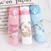 【jw】●﹍  Unicorn Bottle Hot Cold Insulated Double-Wall Student Cartoon Bottles