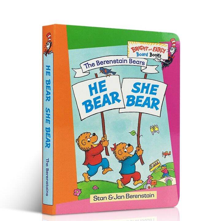 Hard Cover Cardboard Picture Book Story Book for Kids English Reading Early Learning He Bear She