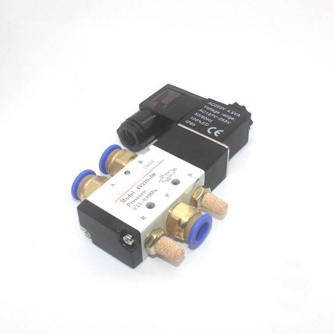 Solenoid valve 4V210-08 5Way 2 Position Electric Solenoid Valve 1/4 ...