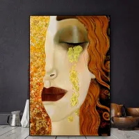 Famous Painting Gustav Klimt Golden Tears Oil Painting Abstrat Decor on Canvas Home Decoration