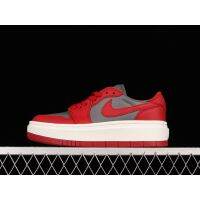 Original J 1 Elevate SE "Red Grey" Low Cut Basketball Shoes Casual Sneakers for Men Women