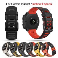 [HOT JUXLLKBKOW 514] สายนาฬิกาซิลิโคนสีสันสดใสสำหรับ Garmin Instinct Smart Watch สายรัดข้อมือสำหรับ Garmin Instinct Esports