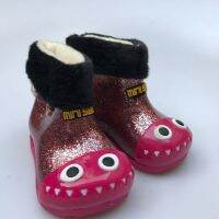 ขายร้อนกันน้ำเด็กรองเท้าฝนที่มีรูปแบบฉลามและรองเท้าฝนภายในปก Unisex