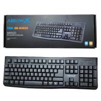 คีย์บอร์ด ARROWX  YDK-SK-K8620 WIRED STANDARD KEYBOARD คีย์บอร์ดไร้เสียง พิมพ์แบบไม่มีเสียง