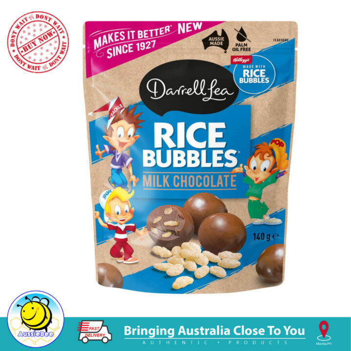 【Food】 Darrell Lea Rice Bubbles Milk Chocolate Balls 140g (expiry 01/30 ...