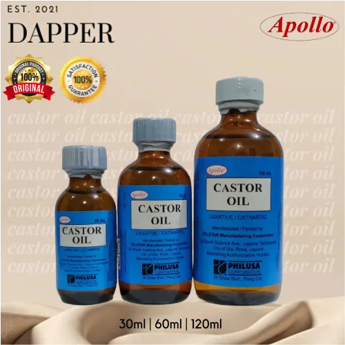 Pure Castor Oil Apollo 30mL Original for Hair Growth and Laxative | Lazada  PH