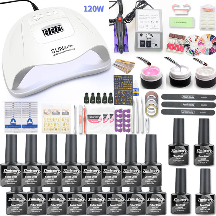 super-nail-set-led-nail-lamp-dryer-and-nail-gel-polish-electric-nail-drill-machine-for-manicure-nail-kit-professional-nail-salon
