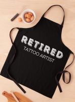 Retired Tattoo-Artist   Apron Tattooists Artist Gift Kitchen Cooking Tablier Cuisine Chef Gardening