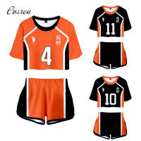 Anime Haikyuu Cosplay T-shirt Shorts Suit Hinata Shoyo Tees School Volleyball Club Uniform Oikawa Tooru Jersey Girls Tracksuits