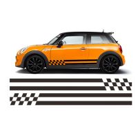 2Pcs รถด้านข้างกระโปรง Racing รถสติกเกอร์และรูปลอกสำหรับ MINI Cooper R56 R57 R58 R60 R61 F56 R50 R53 R52 F55รถจัดแต่งทรงผม