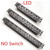 Server Rack Mount PDU Power Strip LED power indicator 2 to 16 Ways socket EU Plug Cord Length 2meter Aluminum alloy Shell