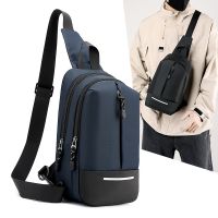 กระเป๋าผู้ชาย กระเป๋าสะพาย กระเป๋าสะพายข้าง Trend Satchel Functional Large Capacity Chest Small Mens