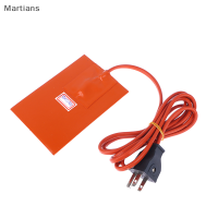 Martians ถังน้ำมันเครื่อง9X13ซม. 30W แผ่นทำความร้อนซิลิโคนกันน้ำแผ่นรองถังน้ำมันเครื่องรถยนต์แผ่นทำความร้อนพร้อมปลั๊กเรา110V