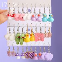 【DT】hot！ Pig Dangle Earrings Set Animals Frog for Children Colorful Cartoon Jewelry Gifts New